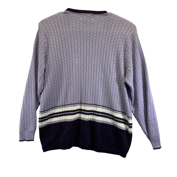 Vintage Alfred Dunner Stunner! Purple Cardigan Faux 2 Pc GrannyCore Size M - Picture 8 of 8